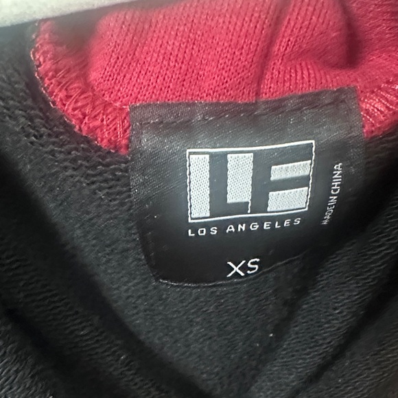 LF Black and Red Sleeveless Hoodie - Picture 2 of 5